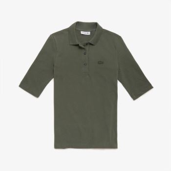 Lacoste Lacoste Slim Fit Supple Cotton Polo Dámské - Polo Hnědožlutý Zelene | CZ-i9p641